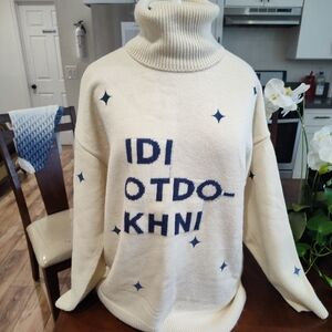 Cream Turtleneck Oversized